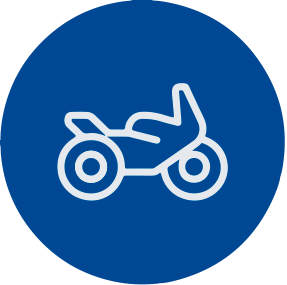 Icona circolare del motociclo